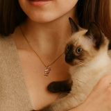 The Quiet Familiar – Bronze Cat Necklace