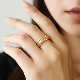 The Eclipse Band - Double CZ Ring