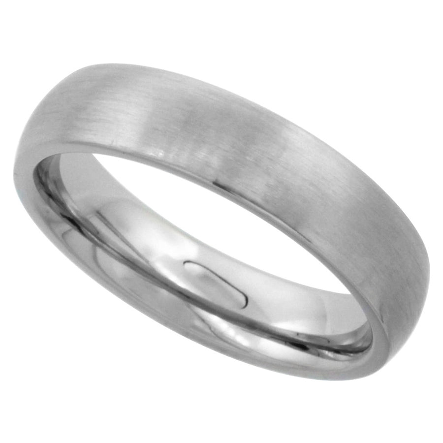 Stainless Steel Brushed Dome Ring