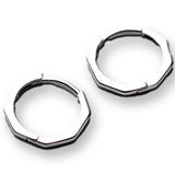 Hexagon Smooth Huggie Earrings