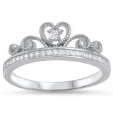 CZ Texture Crown Ring
