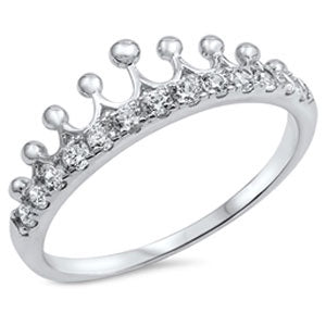 CZ Banded Crown Ring