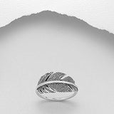 Wide Feather Ring