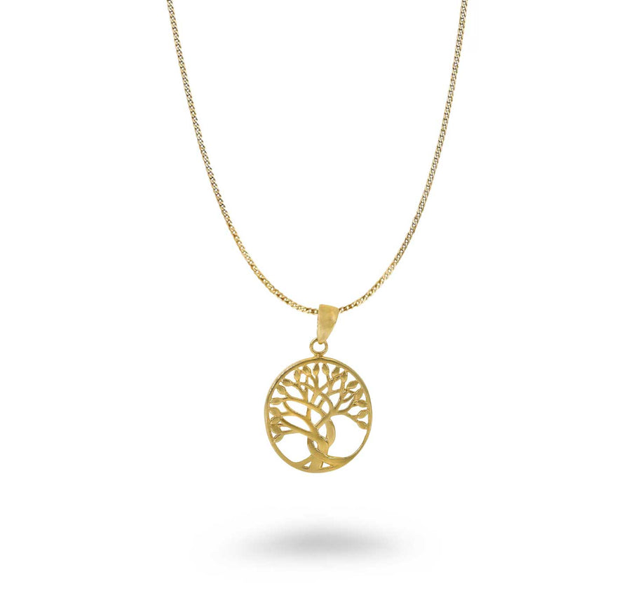 10KT Gold Tree of Life Pendant Necklace