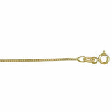 10KT Outlined Cross Necklace 18"
