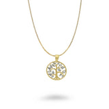 10KT Two-Tone Gold Tree of Life Pendant Necklace