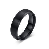 Brushed Stainless Steel Ring 6mm