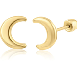 14KT Crescent Moon Stud Earrings