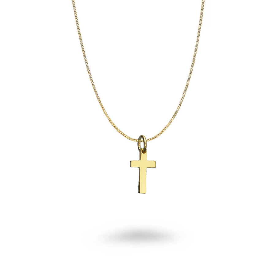 14KT Gold Plated Small Cross Necklace