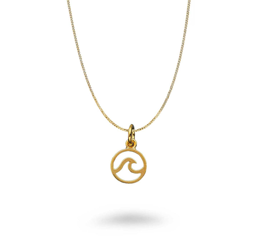 14KT Plated Circle Wave Necklace