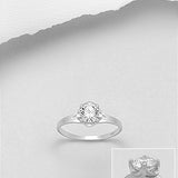 Brilliant CZ Solitaire Ring 7mm