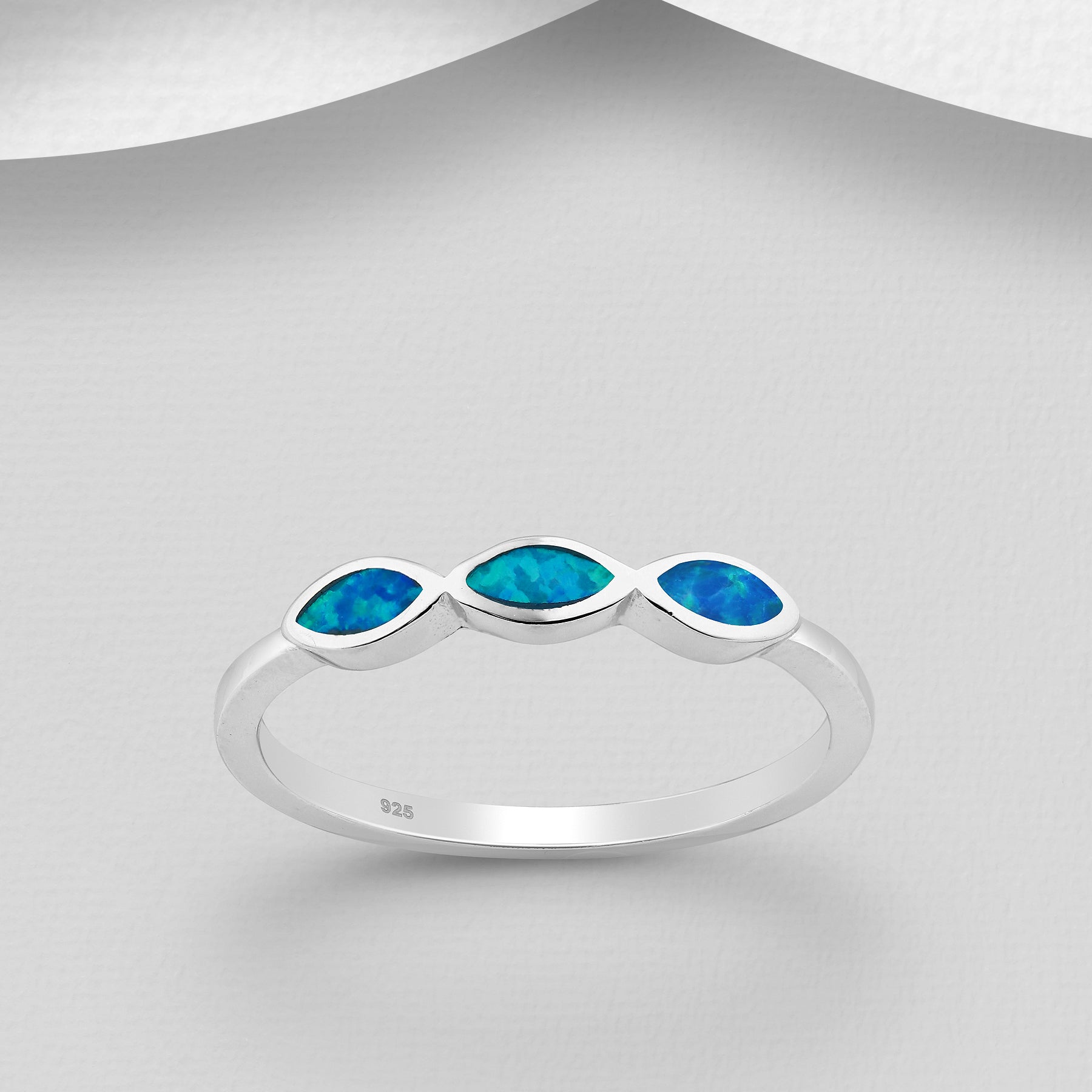 Triple Oval Opal Ring