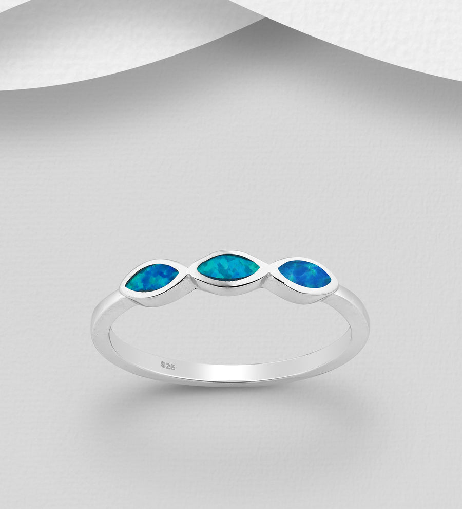 Triple Oval Opal Ring