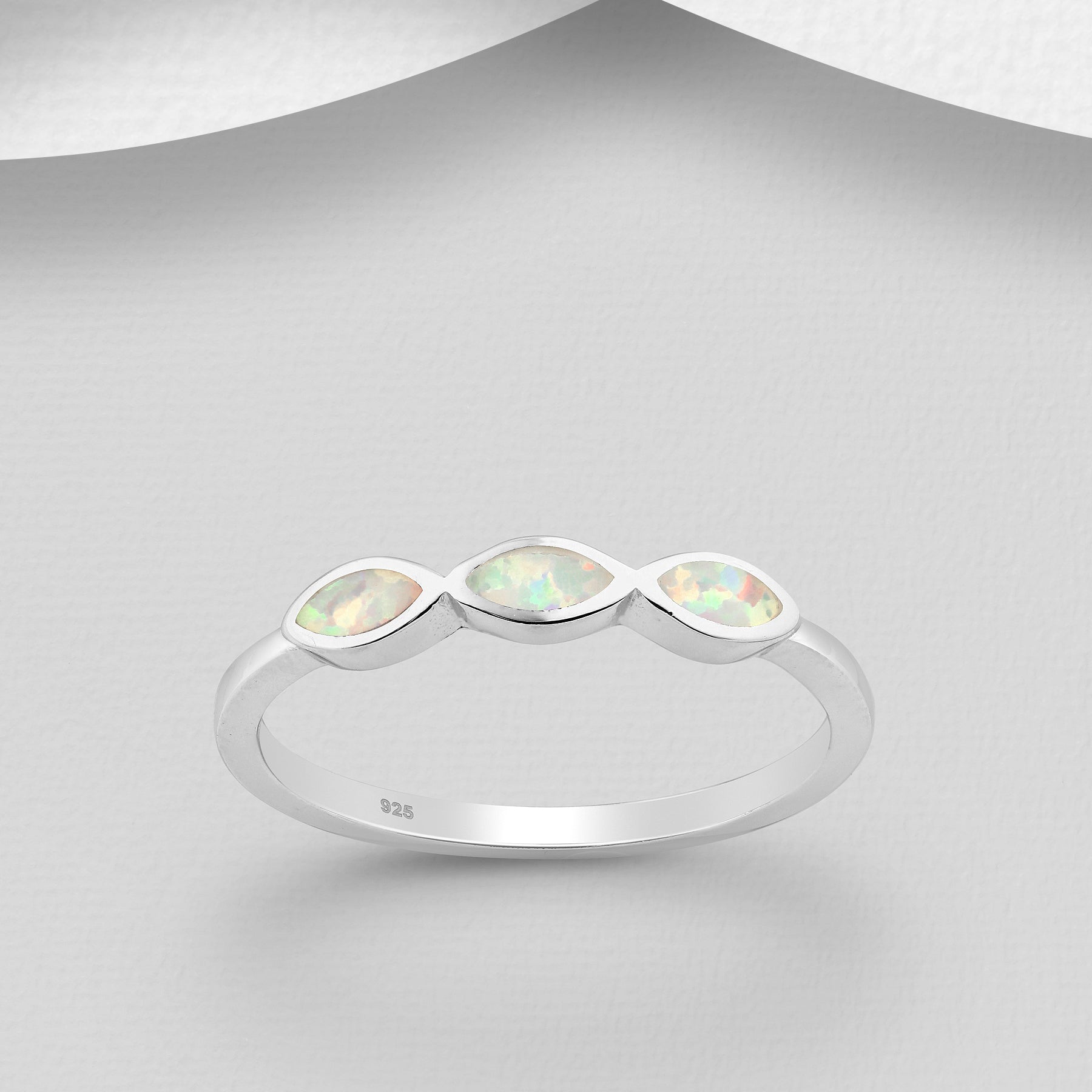 Triple Oval Opal Ring