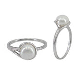Thin Swirl Pearlized Agate Ring