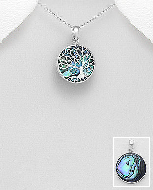 Circle Shell Tree of Life Necklace