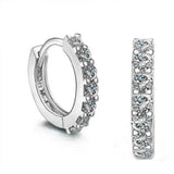 CZ Front Huggie Earrings