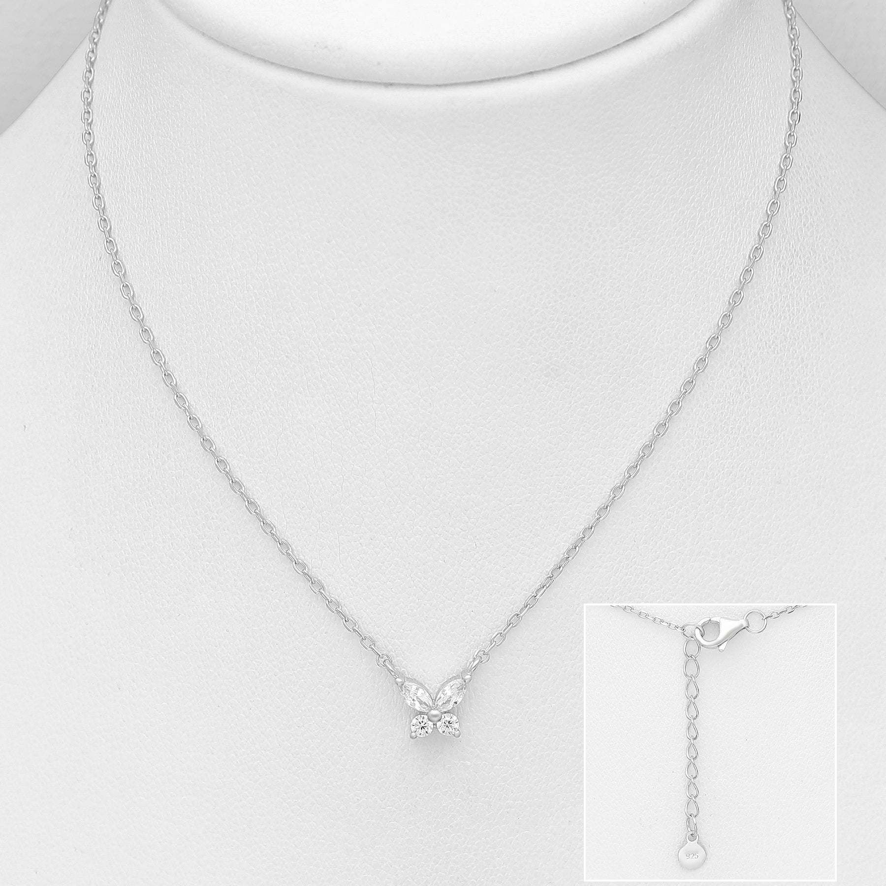 CZ Butterfly Wings Necklace