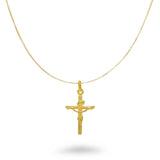 10KT Crucifix Necklace curb 18"