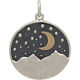Handmade Mixed Metal Mountain Necklace