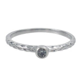 Hammered Solitaire Ring