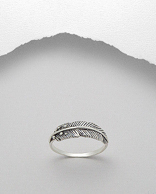 Feather Closed Ring