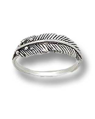 Feather Closed Ring