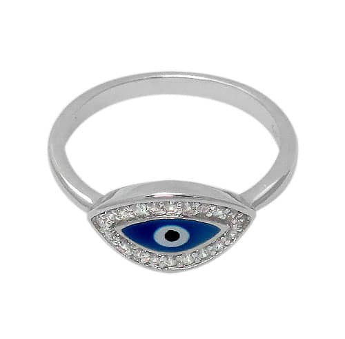 Oval Evil Eye Ring