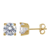 10KT Brilliant Cut CZ Stud Earrings