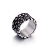 Cross Hatched Wide Ring