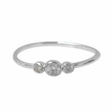 Thin Trinity CZ Ring