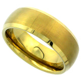 Gold Dome Tungsten Ring
