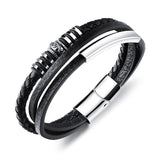 Layered Multi-leather Stylish Bracelet