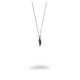 Small Oxidized Angel Wing Necklace