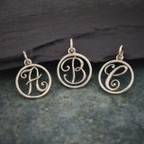 Circle Script Initial Necklace