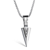 Stainless Steel Arrowhead Necklace