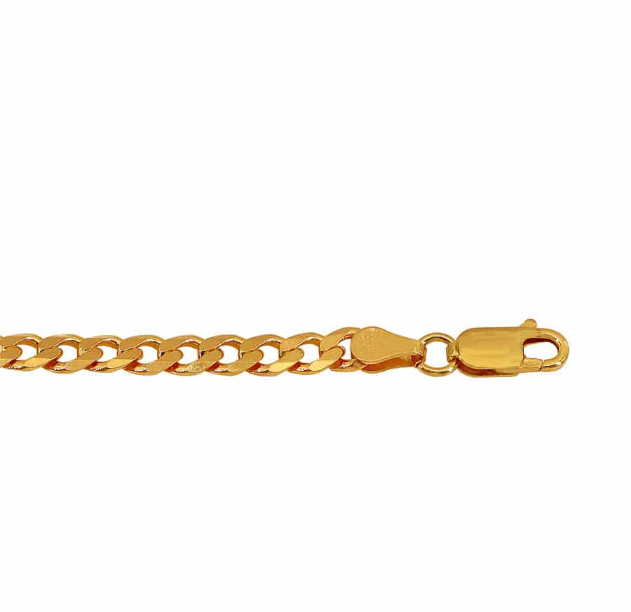 Gold Plated Curb Chain 4.5mm