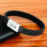 Texture Leather Men's Bracelet