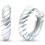 Braided Hoop Huggie Earrings