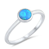 Round Opal Center Ring