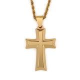 Thick Stainless Steel Cross Necklace