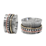 Tri-Tone Bead Meditation Ring