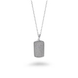 CZ Encrusted Dogtag Necklace