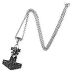 Viking Mask Hammer Necklace