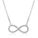 Embedded CZ Infinity Necklace