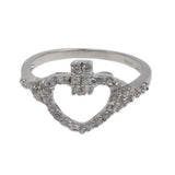 CZ Open Heart Ring