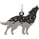 Mountain Scene Wolf Necklace