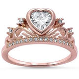 Center CZ Crown Ring