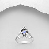 V-Shape Moonstone Ring