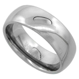 8mm Tungsten Polished Dome Ring